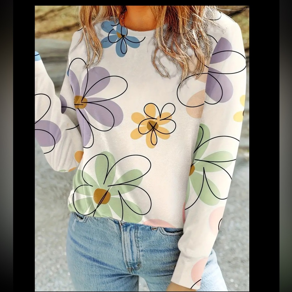 Floral Print Women's Top
